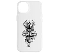Carcasa para iPhone 14 Plus Pose Divertida con Forma de árbol para Perros con Forma de Cachorro de Golden Retriever, Vrikshasana