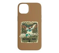Carcasa para iPhone 14 Plus Póster de Viaje Vintage del Parque Nacional Hot Springs de Arkansas
