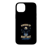 Carcasa para iPhone 14 Plus Powered by Night Shift Energy Enfermera Medico Noche