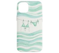 Carcasa para iPhone 14 Plus Preppy Bikini Verano Costa Cowgirl Pastel mar Turquesa Ola