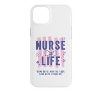 Carcasa para iPhone 14 Plus Preppy Nurse Cute Bow Nurse Cita Divertido RN Trabajo Enfermera Humor