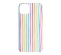 Carcasa para iPhone 14 Plus Preppy Striped Summer Rainbow Stripes