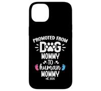 Carcasa para iPhone 14 Plus Promoted from Dog Mommy to Human Mommy EST 2026 1st Time Mom