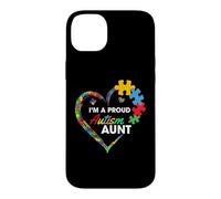 Carcasa para iPhone 14 Plus Proud Autism Aunt Heart Puzzle Piece Awareness Support