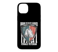 Carcasa para iPhone 14 Plus Proud To Have Served Female Veteran Day 4th of July