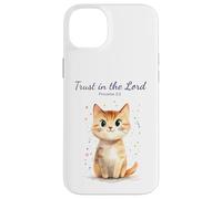 Carcasa para iPhone 14 Plus Proverbs 3:5 Trust in The Lord - Women Girls Cat Verse