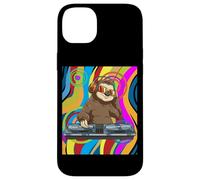 Carcasa para iPhone 14 Plus Psicodélico DJ Sloth Techno EDM Música Dance