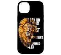 Carcasa para iPhone 14 Plus Puedo Hacer Todas Las Cosas a través de Cristo León de Judá Christian