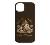 Carcasa para iPhone 14 Plus Purrfectly Royal Meowjesty Retrato de Gato rococó Barroco Divertido