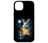 Carcasa para iPhone 14 Plus Rabbit Howling to The Moon Vintage Funny Rabbit