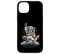 Carcasa para iPhone 14 Plus Raccoon Astronaut On The Moon with Rocket Retro Space Iconic