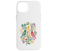 Carcasa para iPhone 14 Plus Rasta Reggae Roots Three Birds Jamaica Folk Art Floral