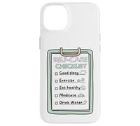 Carcasa para iPhone 14 Plus Recordatorio de hábitos saludables de diseño de Lista de verificación de SelfCare