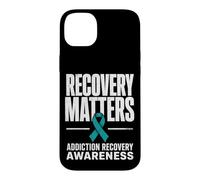 Carcasa para iPhone 14 Plus Recovery Matters Concientización sobre la adicción al Alcohol a Las Drogas Verde Azulado