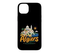 Carcasa para iPhone 14 Plus Regalo de Recuerdo de Viaje de Argel Argelia Dibujado a Mano