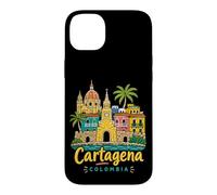 Carcasa para iPhone 14 Plus Regalo de Recuerdo de Viaje de Cartagena Colombia Dibujado a Mano