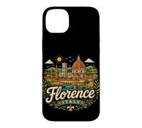 Carcasa para iPhone 14 Plus Regalo de Recuerdo de Viaje de Florencia Italia Dibujado a Mano