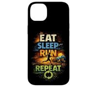 Carcasa para iPhone 14 Plus Regalo Divertido para Corredores de Eat Sleep Run Repeat
