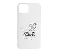 Carcasa para iPhone 14 Plus Regalo para Amante de Las gallinas Just Let Them Free Range
