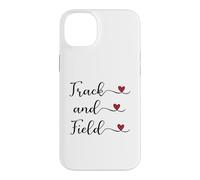 Carcasa para iPhone 14 Plus Regalo tipográfico manuscrito con corazón de Pista y Campo