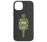 Carcasa para iPhone 14 Plus Reproductor de Bebidas Pickleball Life Paddle Word Cloud