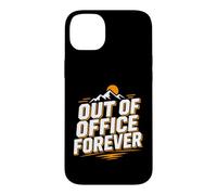 Carcasa para iPhone 14 Plus Retirement Funny Party Quote out of Office Forever