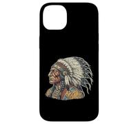 Carcasa para iPhone 14 Plus Retrato del Jefe Nativo Americano Guerrero indígena Vintage