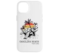 Carcasa para iPhone 14 Plus Retro Carolina Beach Cute Sea Turtle Art NC Vacaciones Familiares