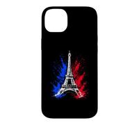 Carcasa para iPhone 14 Plus Retro Silhouette Eiffel Tower Paris France Travel Souvenir