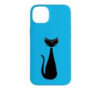 Carcasa para iPhone 14 Plus Retro Vintage Mod Atomic Black Cat Eye Gafas Rockabilly