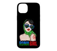 Carcasa para iPhone 14 Plus Roma Traveller Girl - Romani Flag Proud Womens