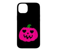 Carcasa para iPhone 14 Plus Rosa Halloween corazón Calabaza Jack-o-Lantern Sinister Haunt