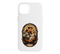 Carcasa para iPhone 14 Plus San Antonio De Padua Reza por Nosotros Sagrado Mosaico Arte Fe