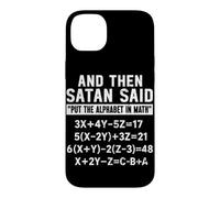 Carcasa para iPhone 14 Plus Satanás puso el Alfabeto en matemáticas Amante Divertidos Problemas de Álgebra