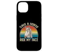 Carcasa para iPhone 14 Plus Save A Horse Ride My Face Funny Horse Riding Adult Joke Meme