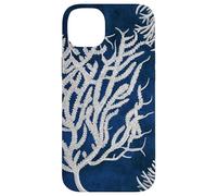 Carcasa para iPhone 14 Plus Sea Coral Coastal Aesthetic Design in Blue and White