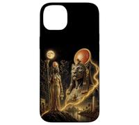 Carcasa para iPhone 14 Plus Sekhmet Bastet ISIS Diosa Africana Kemetic Egipto Arte