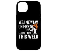 Carcasa para iPhone 14 Plus Sí, sé Que Estoy en Llamas Soldador Soldadura Identidad Humor