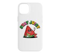 Carcasa para iPhone 14 Plus Símbolo de la Paz con Forma de sandía Stay Juicy Chill, Estilo Retro y