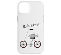 Carcasa para iPhone 14 Plus Sin Frenos Pescado Montando Una Bicicleta Humor Tonto Raro