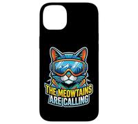 Carcasa para iPhone 14 Plus Ski Cat Meowtains Calling Snowboard Winter Mountain Funny