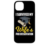 Carcasa para iPhone 14 Plus Sobreviví la tesis de doctorado de mi Esposa Colegio Marido Cónyuge