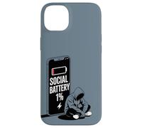 Carcasa para iPhone 14 Plus Social Battery 1% - Funny Introvert Personality Humor