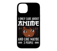 Carcasa para iPhone 14 Plus Solo me Importa el Anime y me Gusta Maybe 3 People Black Anime