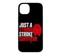 Carcasa para iPhone 14 Plus Solo un Fuerte sobreviviente de accidente cerebrovascular Ataque isquémico del Cerebro Rojo