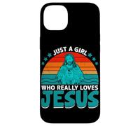 Carcasa para iPhone 14 Plus Solo una Chica Que Realmente ama a Jesús