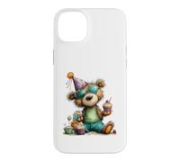 Carcasa para iPhone 14 Plus Sombrero de Fiesta de Oso caprichoso para celebración de Cupcakes