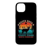 Carcasa para iPhone 14 Plus Souvenir Retro al Atardecer en el Parque Estatal Raven Rock de Carolina del Norte