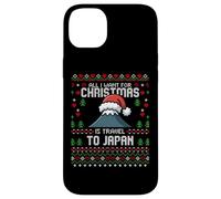 Carcasa para iPhone 14 Plus Suéter Feo de Navidad de Viaje a Japón Monte Fuji