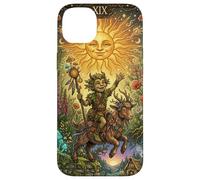 Carcasa para iPhone 14 Plus Sun Tarot Card Fantasy Imp and Goat